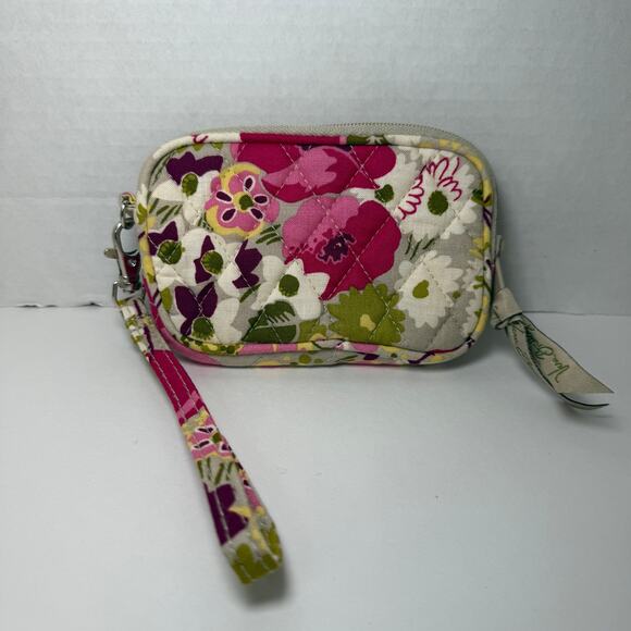 Vera Bradley Make Me Blush Floral Print Zip Around Wristlet Wallet Pouch - Picture 1 of 3